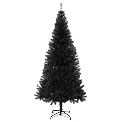 Weihnachtsbaum mit 300 LEDs mit Ständer Schwarz 210 cm PVC