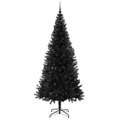 vidaXL Weihnachtsbaum mit 300 LEDs mit Ständer Schwarz 240 cm PVC
