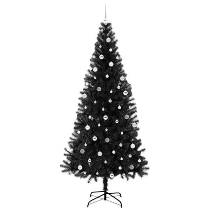 vidaXL Weihnachtsbaum mit 300 LEDs mit Ständer Schwarz 240 cm PVC