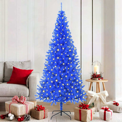 vidaXL Weihnachtsbaum mit 300 LEDs mit Ständer Blau 180 cm PVC