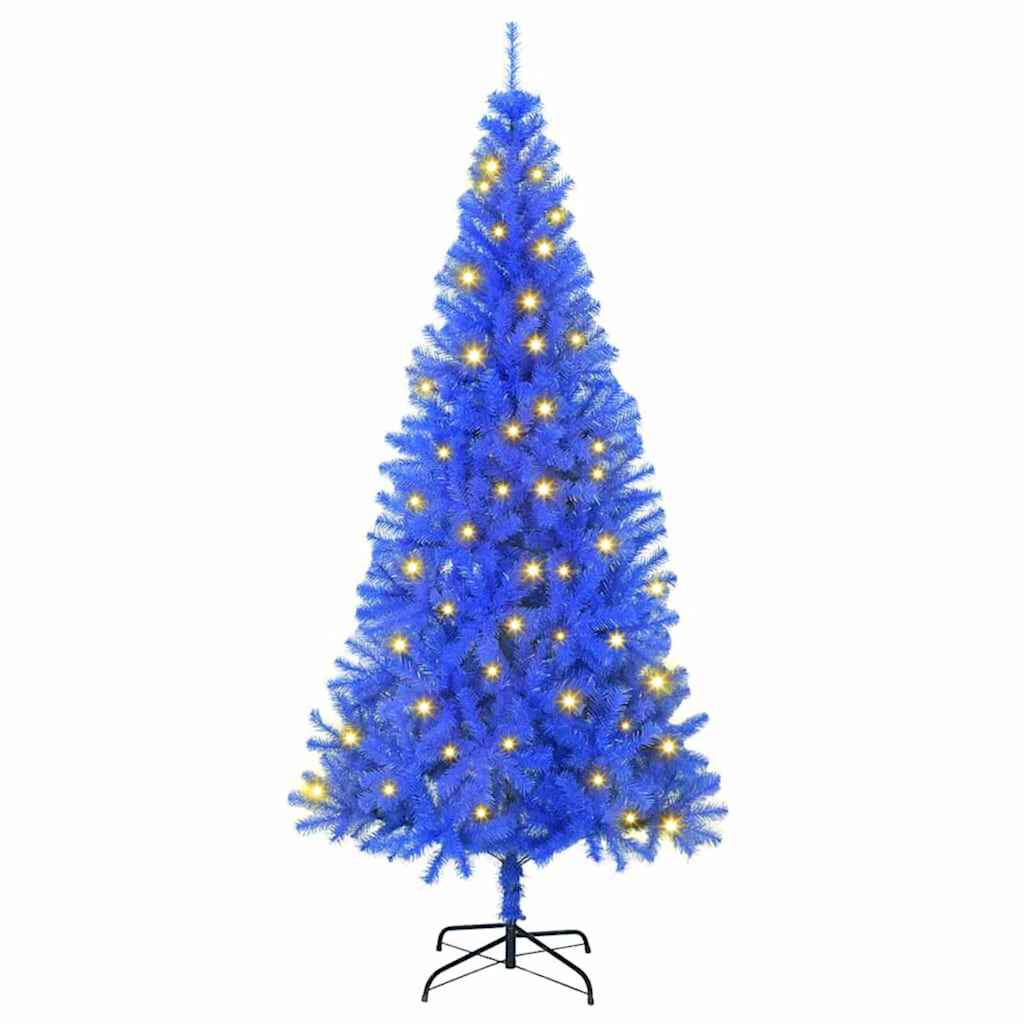 vidaXL Weihnachtsbaum mit 300 LEDs mit Ständer Blau 180 cm PVC