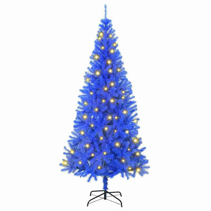 vidaXL Weihnachtsbaum mit 300 LEDs mit Ständer Blau 180 cm PVC