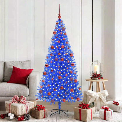 vidaXL Weihnachtsbaum mit 300 LEDs mit Ständer Blau 180 cm PVC