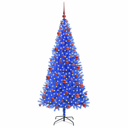 vidaXL Weihnachtsbaum mit 300 LEDs mit Ständer Blau 180 cm PVC