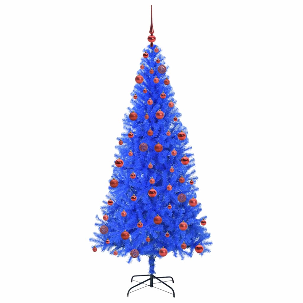 vidaXL Weihnachtsbaum mit 300 LEDs mit Ständer Blau 180 cm PVC