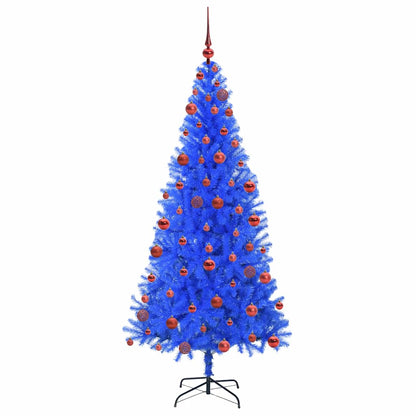 vidaXL Weihnachtsbaum mit 300 LEDs mit Ständer Blau 180 cm PVC