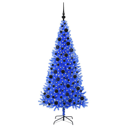 vidaXL Weihnachtsbaum mit 300 LEDs mit Ständer Blau 180 cm PVC