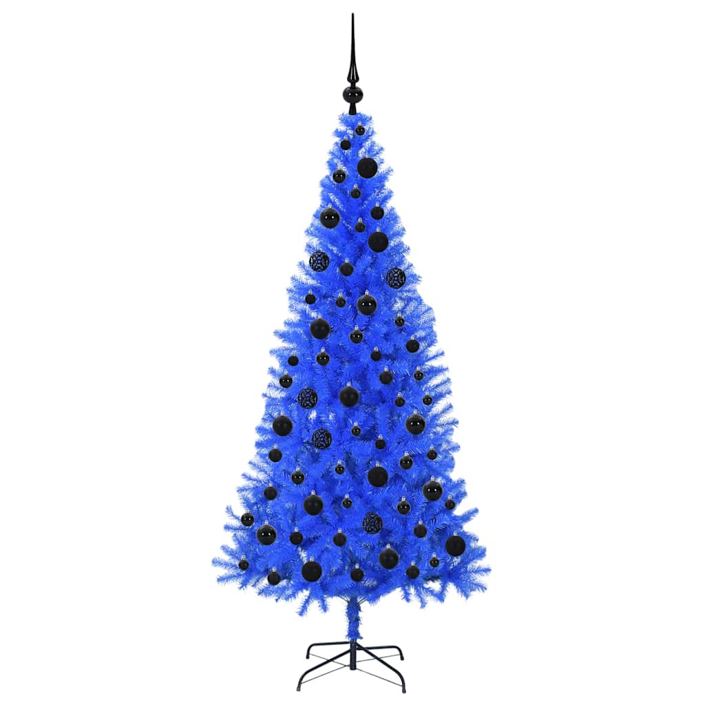 vidaXL Weihnachtsbaum mit 300 LEDs mit Ständer Blau 180 cm PVC