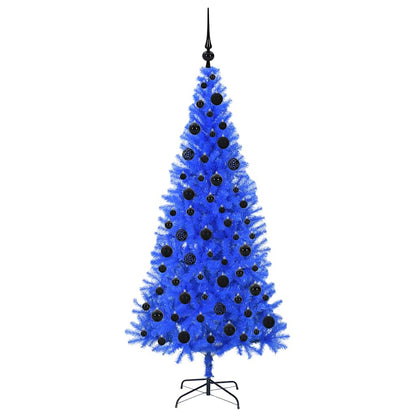 vidaXL Weihnachtsbaum mit 300 LEDs mit Ständer Blau 180 cm PVC