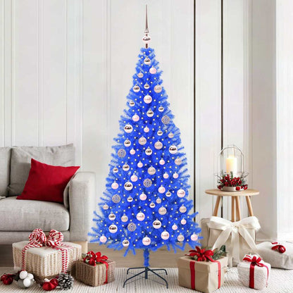 vidaXL Weihnachtsbaum mit 300 LEDs mit Ständer Blau 180 cm PVC