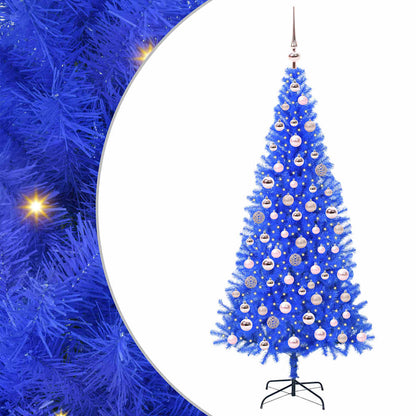 vidaXL Weihnachtsbaum mit 300 LEDs mit Ständer Blau 180 cm PVC
