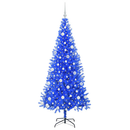 vidaXL Weihnachtsbaum mit 300 LEDs mit Ständer Blau 180 cm PVC