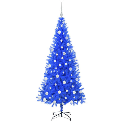 vidaXL Weihnachtsbaum mit 300 LEDs mit Ständer Blau 180 cm PVC