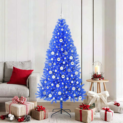 vidaXL Weihnachtsbaum mit 300 LEDs mit Ständer Blau 180 cm PVC