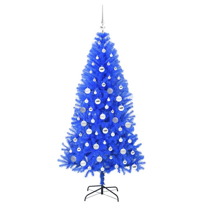 vidaXL Weihnachtsbaum mit 300 LEDs mit Ständer Blau 180 cm PVC