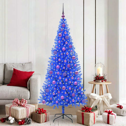 vidaXL Weihnachtsbaum mit 300 LEDs mit Ständer Blau 180 cm PVC