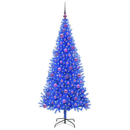 vidaXL Weihnachtsbaum mit 300 LEDs mit Ständer Blau 180 cm PVC
