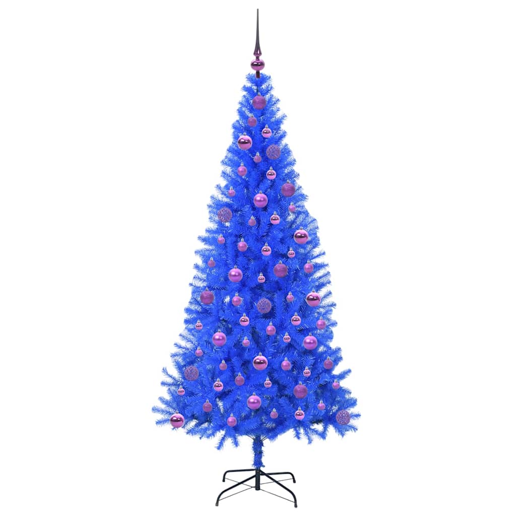 vidaXL Weihnachtsbaum mit 300 LEDs mit Ständer Blau 180 cm PVC
