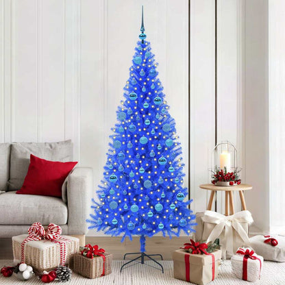 vidaXL Weihnachtsbaum mit 300 LEDs mit Ständer Blau 180 cm PVC