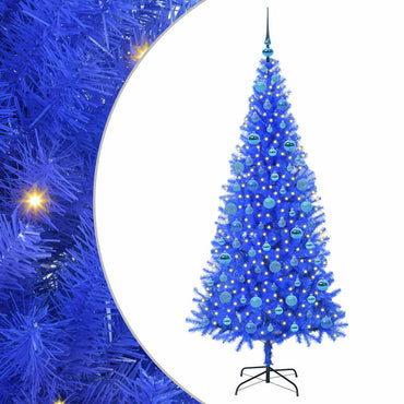 vidaXL Weihnachtsbaum mit 300 LEDs mit Ständer Blau 180 cm PVC