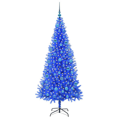 vidaXL Weihnachtsbaum mit 300 LEDs mit Ständer Blau 180 cm PVC