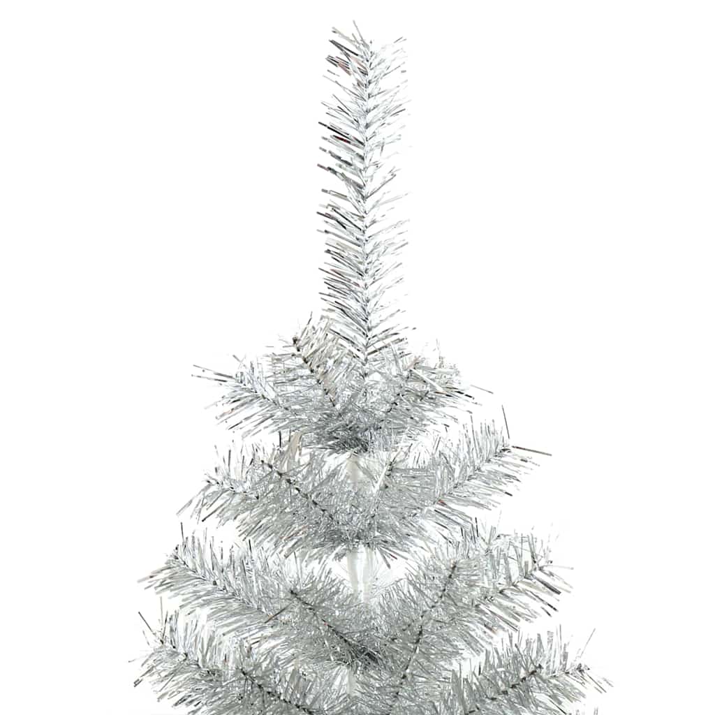 Weihnachtsbaum mit 150 LEDs mit Ständer Silber 120 cm PET