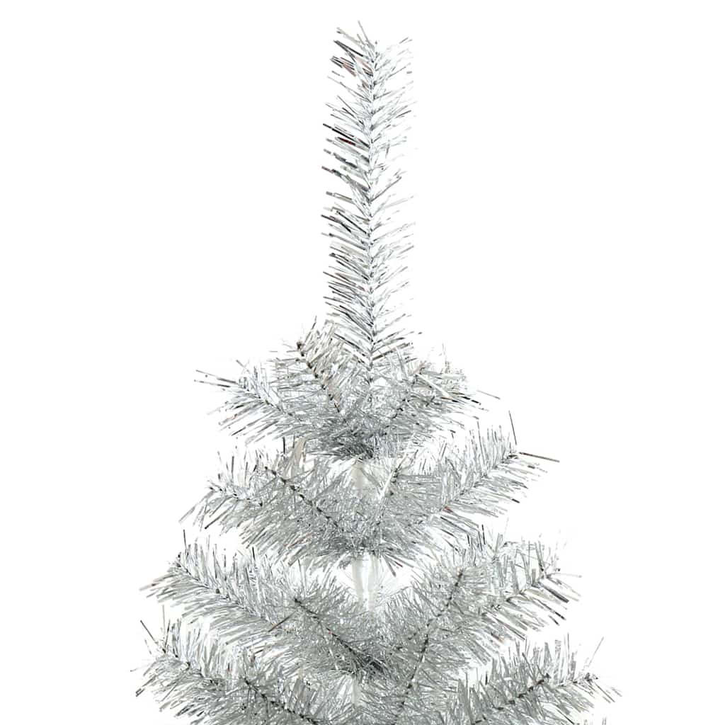 Weihnachtsbaum mit 150 LEDs mit Ständer Silber 120 cm PET