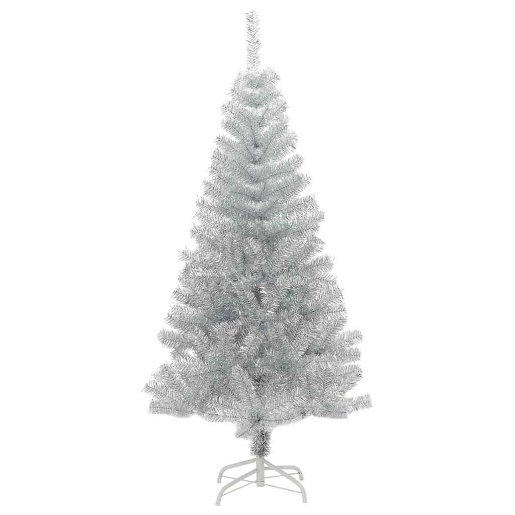 vidaXL Weihnachtsbaum mit 150 LEDs mit Ständer Silber 120 cm PET