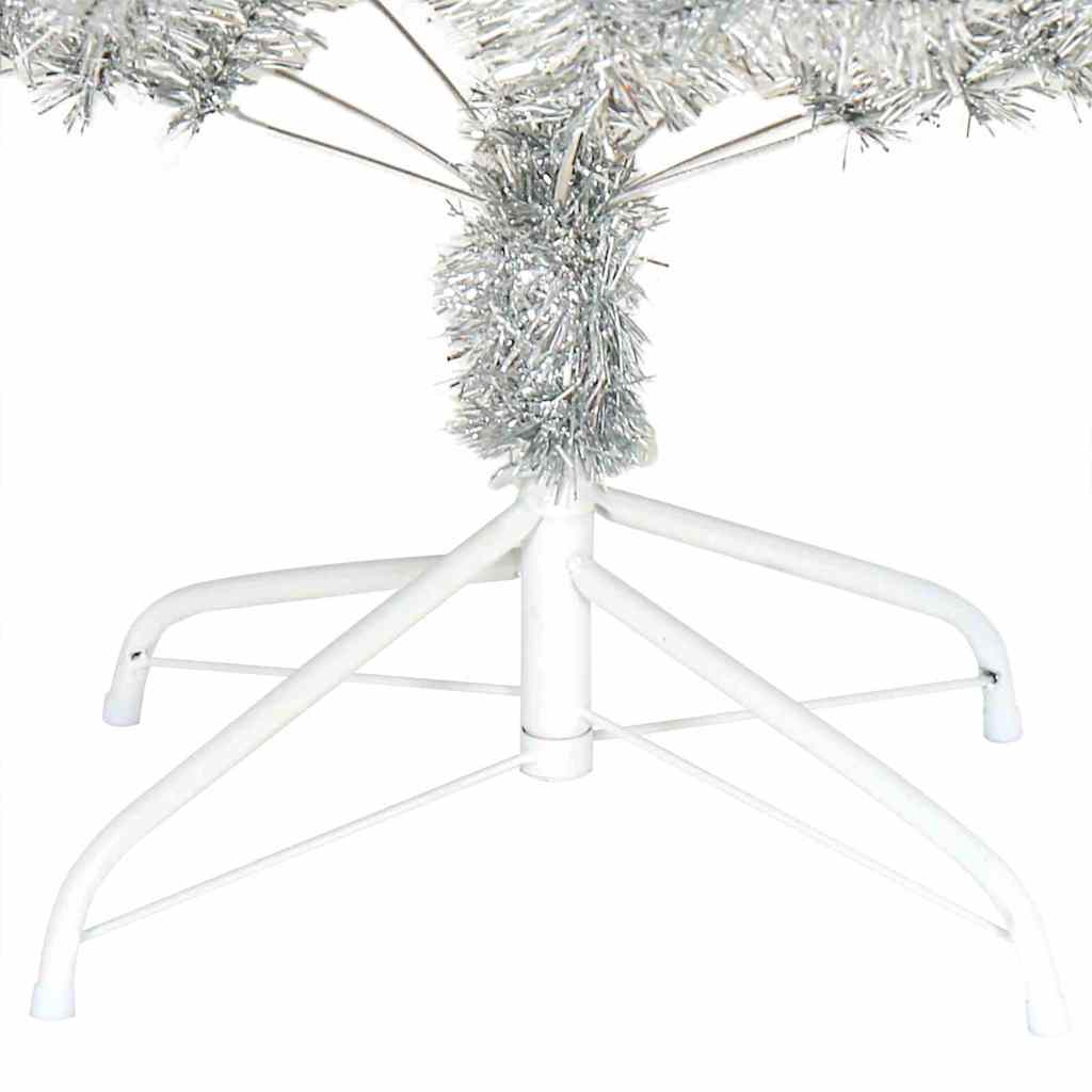 vidaXL Weihnachtsbaum mit 300 LEDs mit Ständer Silber 240 cm PET