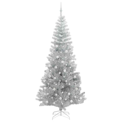 vidaXL Weihnachtsbaum mit 300 LEDs mit Ständer Silber 240 cm PET