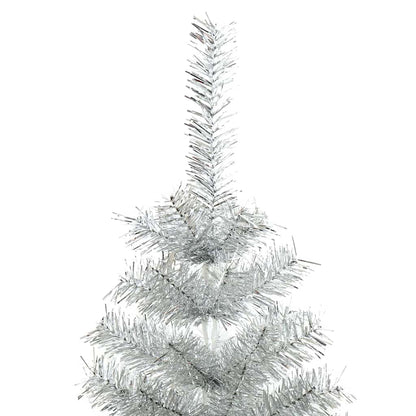 vidaXL Weihnachtsbaum mit 300 LEDs mit Ständer Silber 240 cm PET