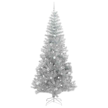 vidaXL Weihnachtsbaum mit 300 LEDs mit Ständer Silber 240 cm PET