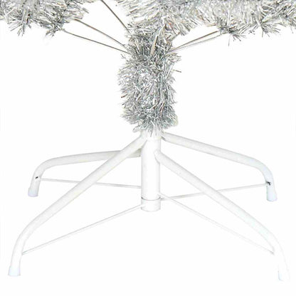 vidaXL Weihnachtsbaum mit 300 LEDs mit Ständer Silber 240 cm PET