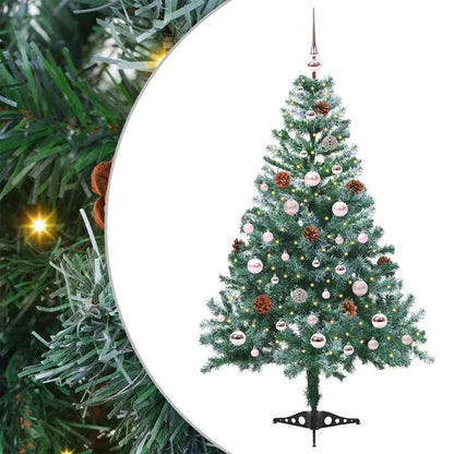 vidaXL Künstlicher Weihnachtsbaum Grün 150 cm PVC und Stahl