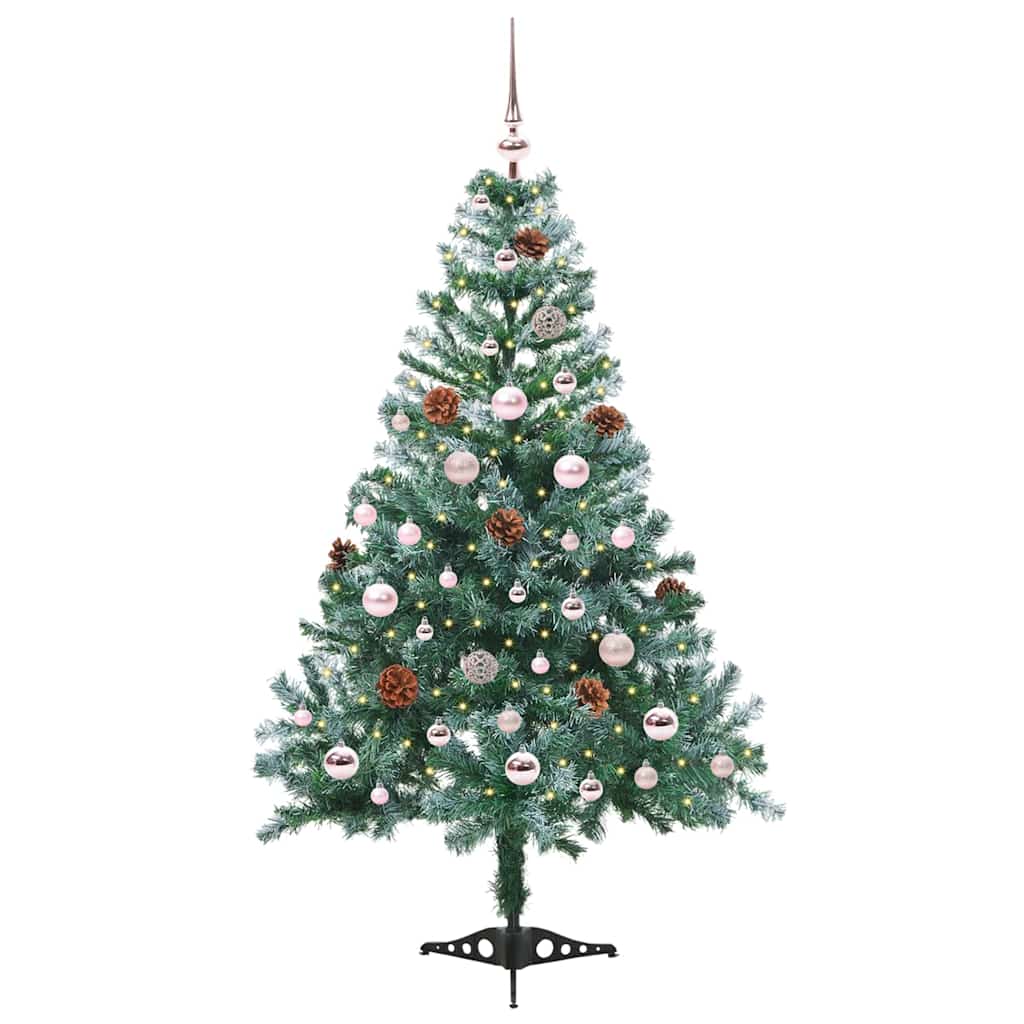 vidaXL Künstlicher Weihnachtsbaum Grün 150 cm PVC und Stahl
