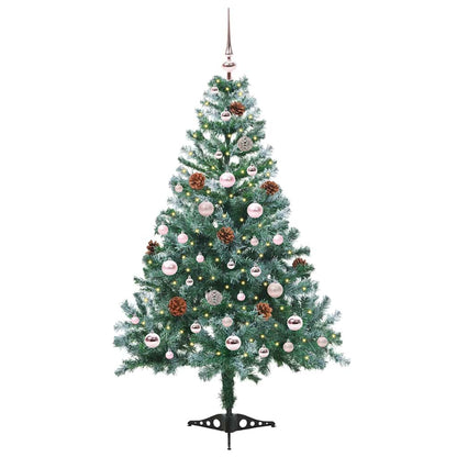 vidaXL Künstlicher Weihnachtsbaum Grün 150 cm PVC und Stahl