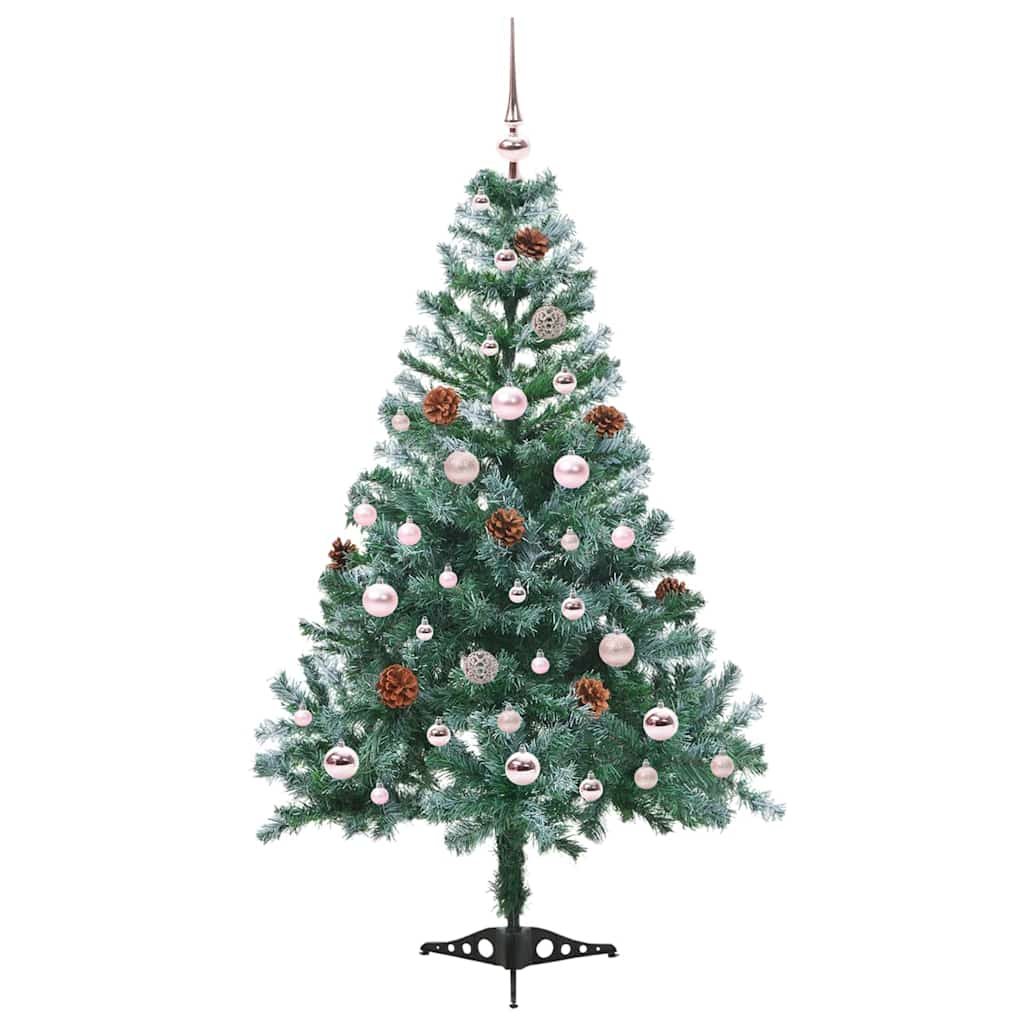 vidaXL Künstlicher Weihnachtsbaum Grün 150 cm PVC und Stahl