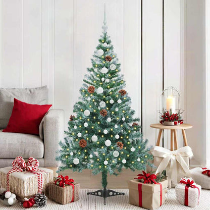vidaXL Künstlicher Weihnachtsbaum Grün 150 cm PVC und Stahl