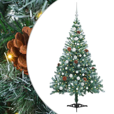 vidaXL Künstlicher Weihnachtsbaum Grün 150 cm PVC und Stahl