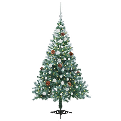vidaXL Künstlicher Weihnachtsbaum Grün 150 cm PVC und Stahl