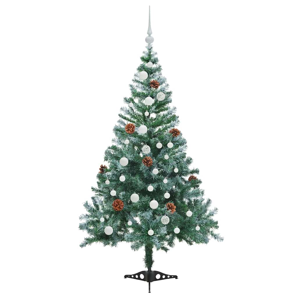 vidaXL Künstlicher Weihnachtsbaum Grün 150 cm PVC und Stahl