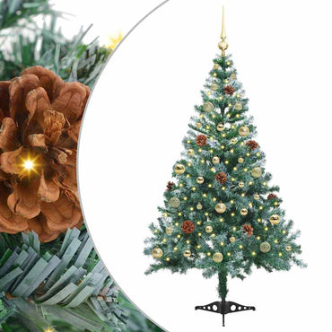 vidaXL Künstlicher Weihnachtsbaum Grün 150 cm PVC und Stahl