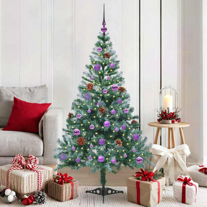vidaXL Künstlicher Weihnachtsbaum Grün 150 cm PVC und Stahl