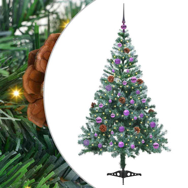 vidaXL Künstlicher Weihnachtsbaum Grün 150 cm PVC und Stahl
