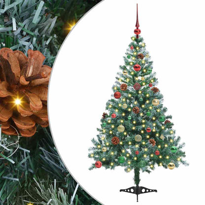 vidaXL Künstlicher Weihnachtsbaum Grün 150 cm PVC und Stahl