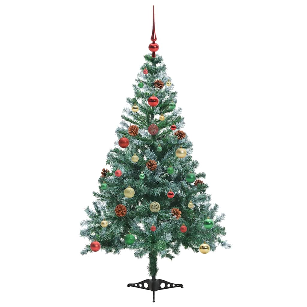 vidaXL Künstlicher Weihnachtsbaum Grün 150 cm PVC und Stahl