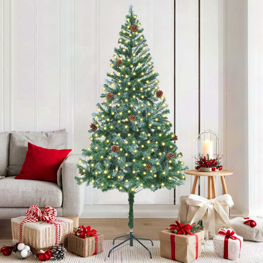 Künstlicher Weihnachtsbaum Grün 180 cm PVC und Stahl