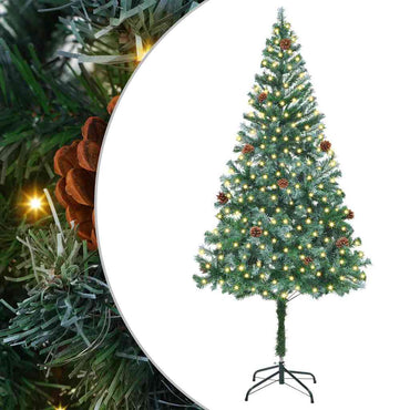 vidaXL Künstlicher Weihnachtsbaum Grün 180 cm PVC und Stahl