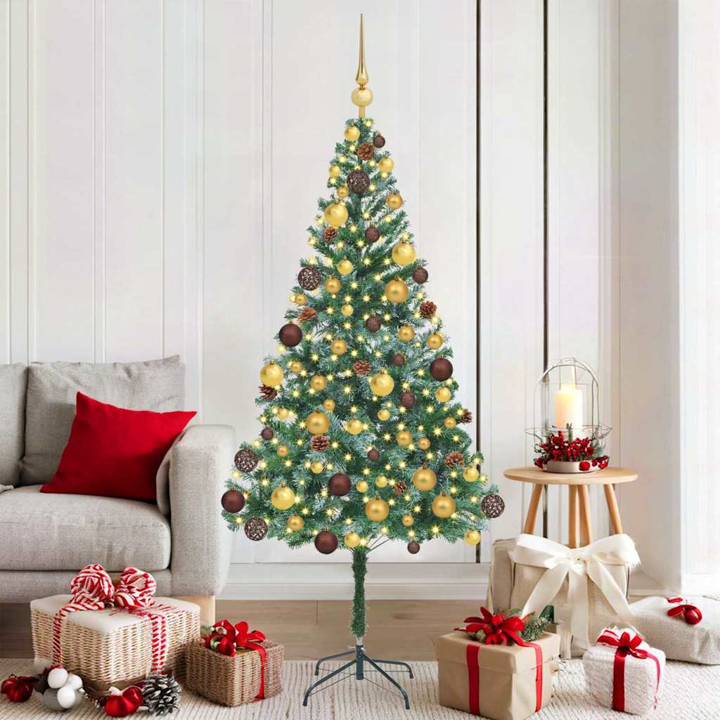 vidaXL Künstlicher Weihnachtsbaum Grün 180 cm PVC und Stahl