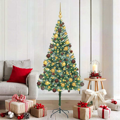 vidaXL Künstlicher Weihnachtsbaum Grün 180 cm PVC und Stahl